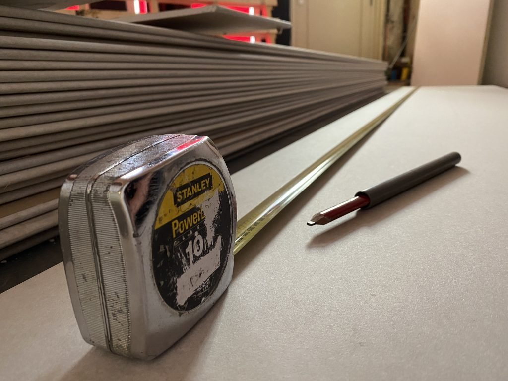 Inmeten en aftekenen voor montagewerk