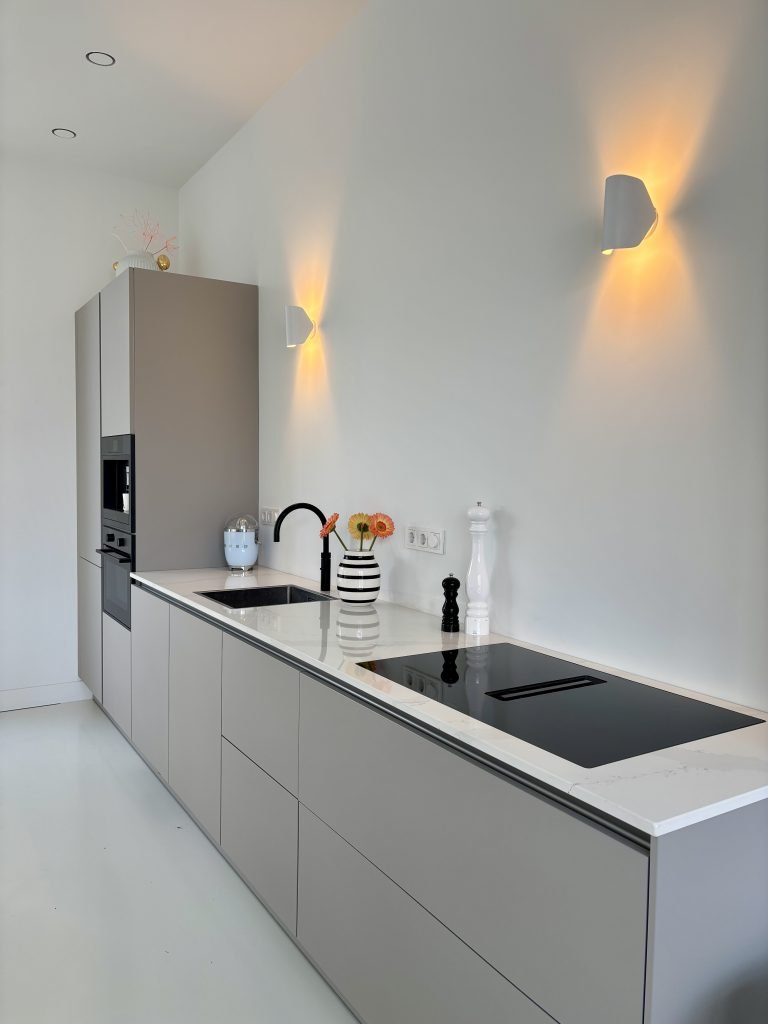 Wandverlichting geplaatst in keuken